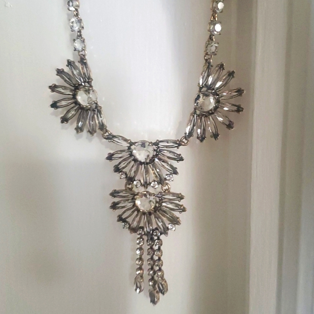 Beautiful Jcrew Statement Rhinestone Necklace - image 2